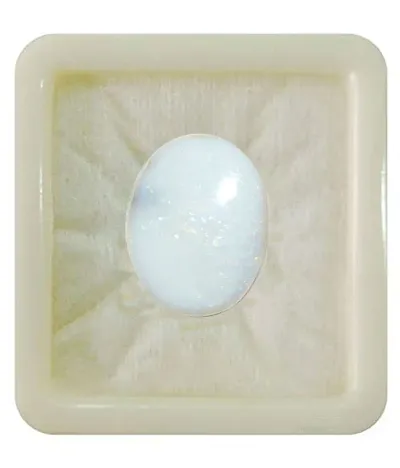 Fire Opal White Oval Shape Chakra Healing Gemstones