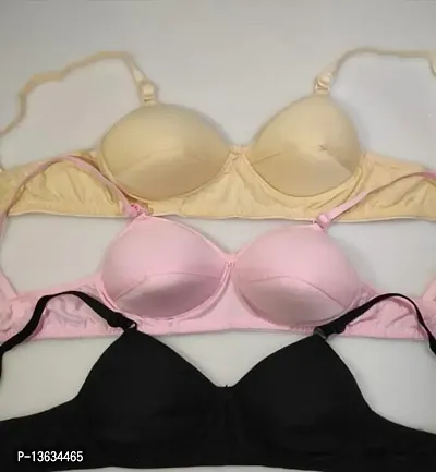 Self-design Full Coverage Everyday Bra Pack of 3-thumb0