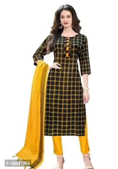 Women Stylish Cotton Blend Kurta with Bottom Set