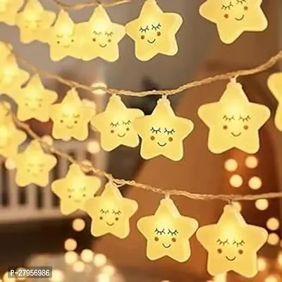 Super Lights for Kids Room  14 Feet 10 Led White Star Lights for Decor  Cute Lights for Room  Kids Room Decoration Items  Lights for Girls Room Decor  Cloud Fairy Lights  Serial Light-thumb0