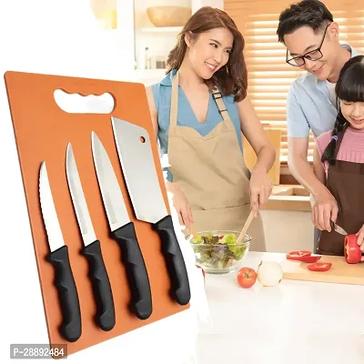 Chopping Board With Knife Set Pack Of 5