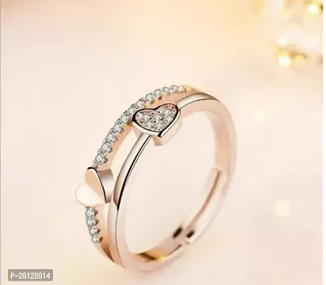 Stylish Adjustable Silver Plated Ring For Men And Women