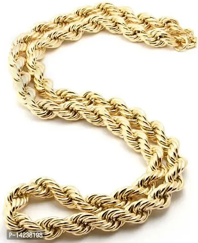 3 Gram Gold plated Chain For Boys and Man Gold-plated Plated Alloy Chain (23 Inch)Water And Sweat Proof Jawellery-thumb4