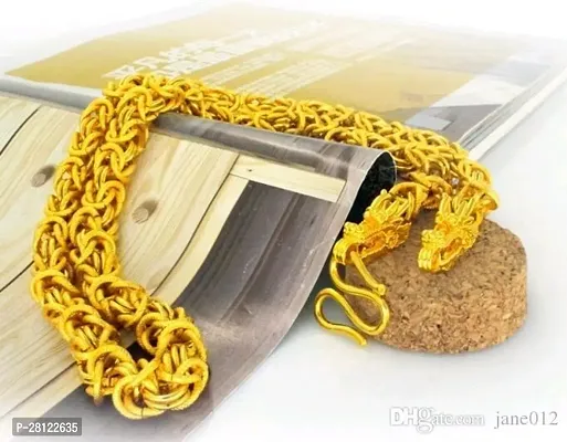 Stylish Men 14K Solid Yellow Gold Figaro Chain Necklace - Gold Chain, Figaro Chains, Real Gold Chain 20 Inch Water And Sweat Proof Jawellery-thumb0