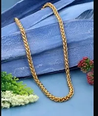 One Gram Gold Plated Chain  (MG607 C) Gold-plated Plated Brass Chain (23 Inch)Water And Sweat Proof Jawellery-thumb3