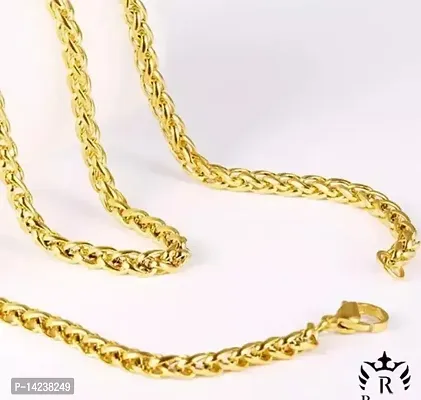 Men's 14k Solid Yellow Gold Figaro  Chain Necklace - Gold chain, figaro chains, real Gold chain (23 Inch)Water And Sweat Proof Jawellery-thumb5