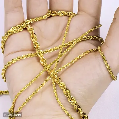 Alluring Golden Brass Chain For Men-thumb2