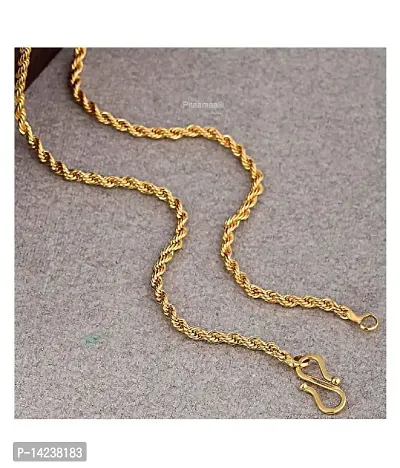 Ethnic Traditional One Gram Gold Glorious Long Chain  Short Daily Wear (23 Inch)Water And Sweat Proof Jawellery-thumb0