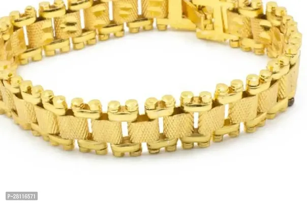 Elegant Brass Gold Plated Bracelets For Men-thumb0