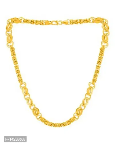 New Design Elegant Top Trending Gold-plated Plated Brass Chain (20 Inch)Water And Sweat Proof Jawellery-thumb2