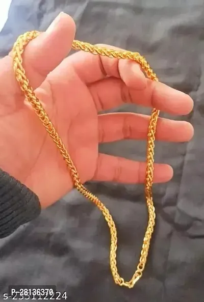 Alluring Golden Brass Chain For Men-thumb4