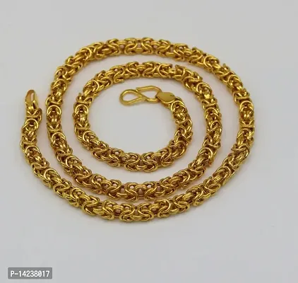 One Gram Gold Plated Chain (MG115 C) Gold-plated Plated Brass Chain (20 Inch)Water And Sweat Proof Jawellery-thumb4