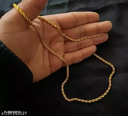 Alluring Golden Brass Chain For Men-thumb3