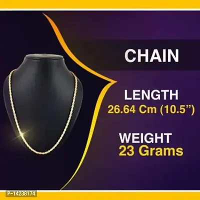 One Gram Gold Plated Chain  (MG607 C) Gold-plated Plated Brass Chain (23 Inch)Water And Sweat Proof Jawellery-thumb2