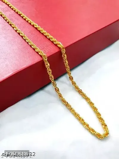 Alluring Golden Brass Chain For Men-thumb2