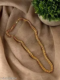 Alluring Golden Brass Chain For Men-thumb2