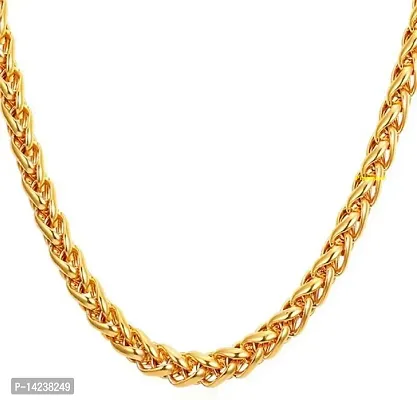 Men's 14k Solid Yellow Gold Figaro  Chain Necklace - Gold chain, figaro chains, real Gold chain (23 Inch)Water And Sweat Proof Jawellery-thumb0
