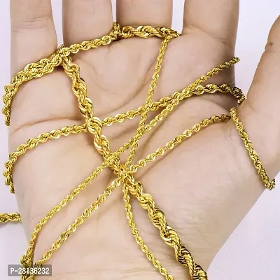 Alluring Golden Brass Chain For Men-thumb3