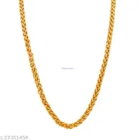 new stylish attractive Gold traditional jewellery  short Gold-plated Plated Brass Chain(23 Inch)Water And Sweat Proof Jawellery-thumb3