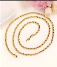 Gold New Trending Chain Gold-plated Plated Brass Chain (23 Inch)Water And Sweat Proof Jawellery-thumb3