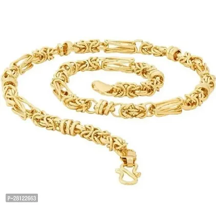 Stylish Gold New Trending Chain Gold-Plated Plated Brass Chain 20 Inch Water And Sweat Proof Jawellery-thumb0