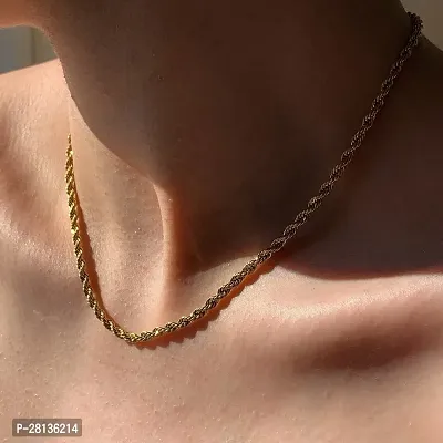 Alluring Golden Brass Chain For Men-thumb3