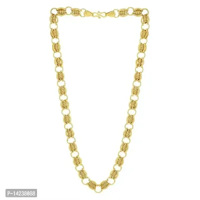 Stylish Trendy Exclusive Gold plated chain for boys and Men Gold-plated Plated Brass Chain(20 Inch)Water And Sweat Proof Jawellery-thumb3