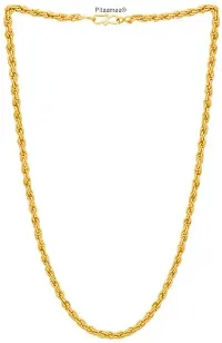 gold plated brass snake chain for men and women  Gold-plated Plated Brass Chain (23 Inch)Water And Sweat Proof Jawellery-thumb2