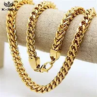 Gold plated Chain For Boys / Man Gold-plated Plated Stainless Steel, Alloy Chain Gold-plated Plated Alloy Chain (23 Inch)Water And Sweat Proof Jawellery-thumb2