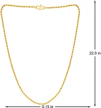 Stylish  Trendy Most Popular Beautiful Design Golden light Gold Plated Chain Gold-plated Plated Alloy Chain (23 Inch)Water And Sweat Proof Jawellery-thumb2