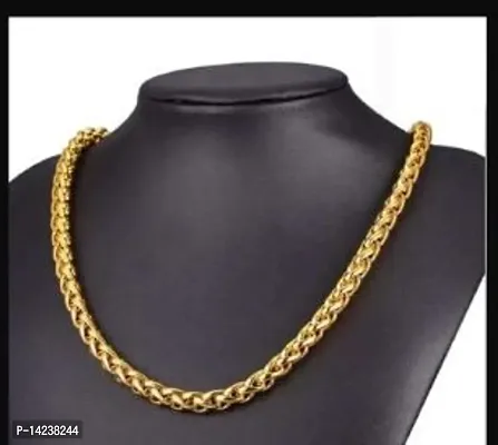 Gold plated Chain For Boys / Man Gold-plated Plated Stainless Steel, Alloy Chain Gold-plated Plated Alloy Chain (23 Inch)Water And Sweat Proof Jawellery-thumb4