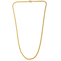 Gold New Trending Chain Gold-plated Plated Brass Chain (23 Inch)Water And Sweat Proof Jawellery-thumb2