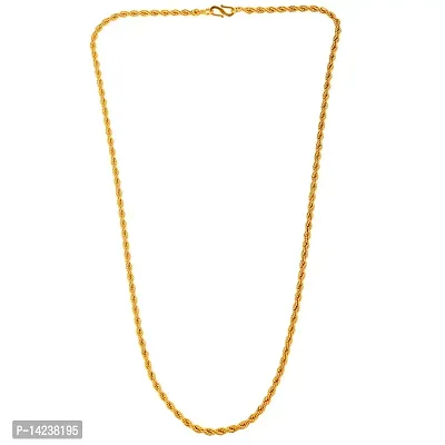 Gold New Trending Chain Gold-plated Plated Brass Chain (23 Inch)Water And Sweat Proof Jawellery-thumb3