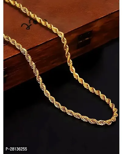 Alluring Golden Brass Chain For Men-thumb2