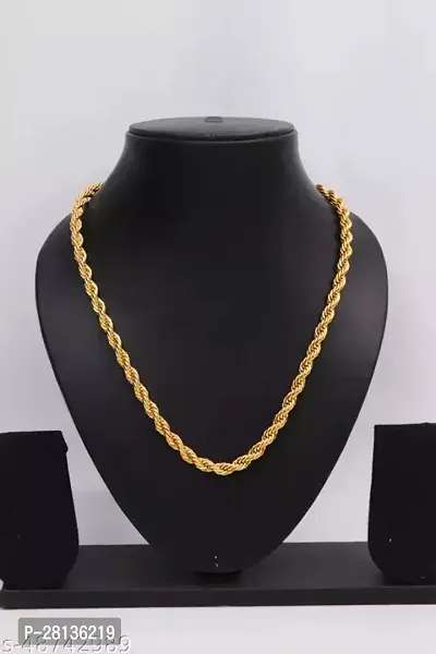 Alluring Golden Brass Chain For Men-thumb4