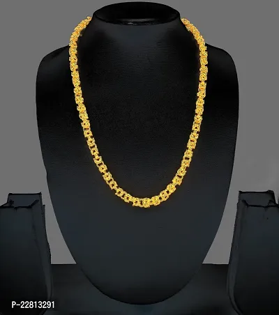 1 Gram Gold plated Chain For Boys and Man Gold-plated Plated Brass Chain (20 Inch)Water And Sweat Proof Jawellery-thumb5