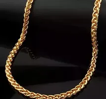 Gold plated 1 Gram  Chain For Boys and Man Gold-plated Alloy Chain (23 Inch)Water And Sweat Proof Jawellery-thumb4