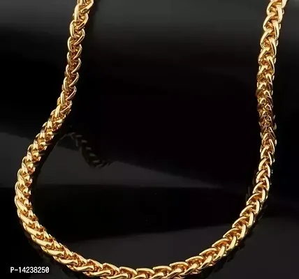 Gold plated 1 Gram  Chain For Boys and Man Gold-plated Alloy Chain (23 Inch)Water And Sweat Proof Jawellery-thumb5