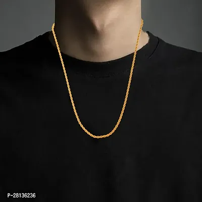 Alluring Golden Brass Chain For Men-thumb2