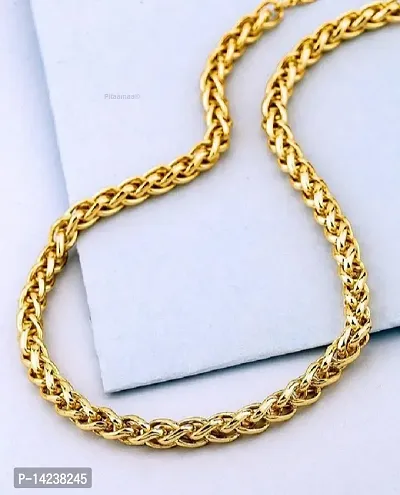 One Gram Gold Plated Chain  (MG607 C) Gold-plated Plated Brass Chain (23 Inch)Water And Sweat Proof Jawellery-thumb5