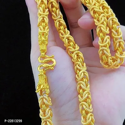 New Design Elegant Top Trending Gold-plated Plated Brass Chain (20 Inch)Water And Sweat Proof Jawellery-thumb0