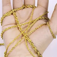 Gold plated 1 Gram  Chain For Boys and Man Gold-plated Alloy Chain (23 Inch)Water And Sweat Proof Jawellery-thumb3