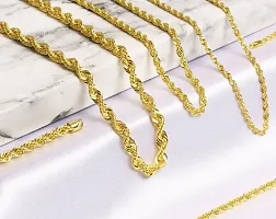 One Gram Gold Plated Chain (MG115 C) Gold-plated Plated Brass Chain (23 Inch)Water And Sweat Proof Jawellery-thumb4