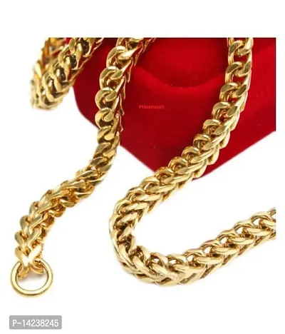 One Gram Gold Plated Chain  (MG607 C) Gold-plated Plated Brass Chain (23 Inch)Water And Sweat Proof Jawellery-thumb2