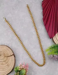 new stylish attractive Gold traditional jewellery  short Gold-plated Plated Brass Chain(23 Inch)Water And Sweat Proof Jawellery-thumb4