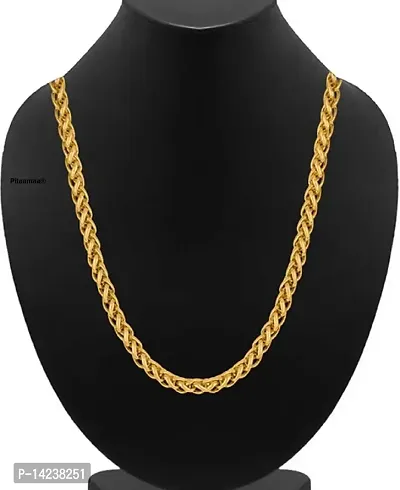 new stylish attractive Gold traditional jewellery  short Gold-plated Plated Brass Chain(23 Inch)Water And Sweat Proof Jawellery-thumb0