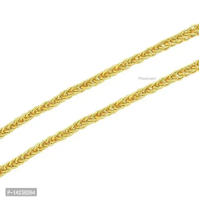 Designer  Gold plated Lotus Chain  Gold-plated Plated Brass Chain (23 Inch)Water And Sweat Proof Jawellery-thumb5