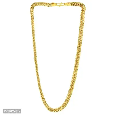 Stylish Men 14K Solid Yellow Gold Figaro Chain Necklace - Gold Chain, Figaro Chains, Real Gold Chain 20 Inch Water And Sweat Proof Jawellery-thumb0