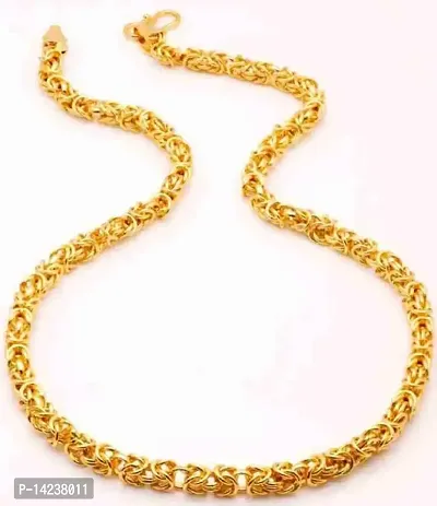 new stylish attractive Gold traditional jewellery  short Gold-plated Plated Brass Chain(20 Inch)Water And Sweat Proof Jawellery