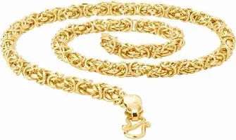 Stylish  Trendy Most Popular Beautiful Design Golden light Gold Plated Chain Gold-plated Plated Alloy Chain (20 Inch)Water And Sweat Proof Jawellery-thumb2